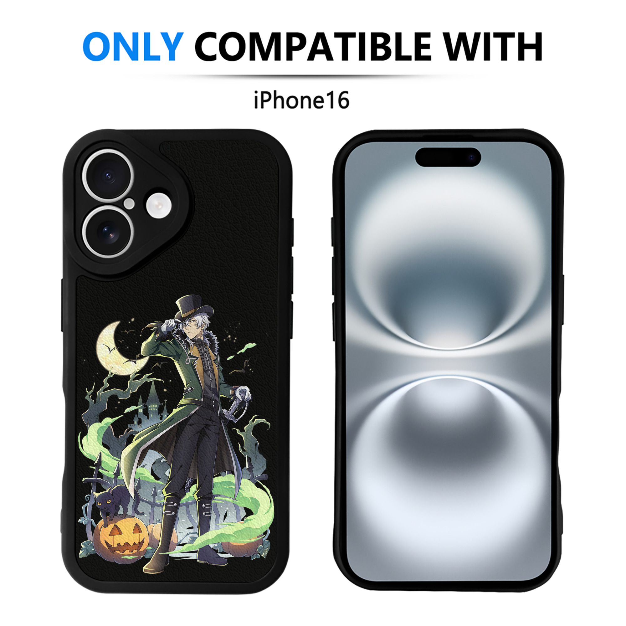 （画像用） 文豪ストレイドッグス Bungo Stray Dogs 【iPhone 16シリーズ対応】シリコンスマホケース（レザー調） 材質：シリコン